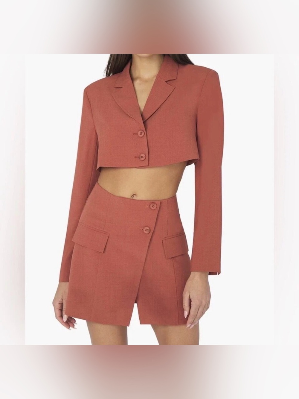 WeWoreWhat Mini Blazer Clay Skirt